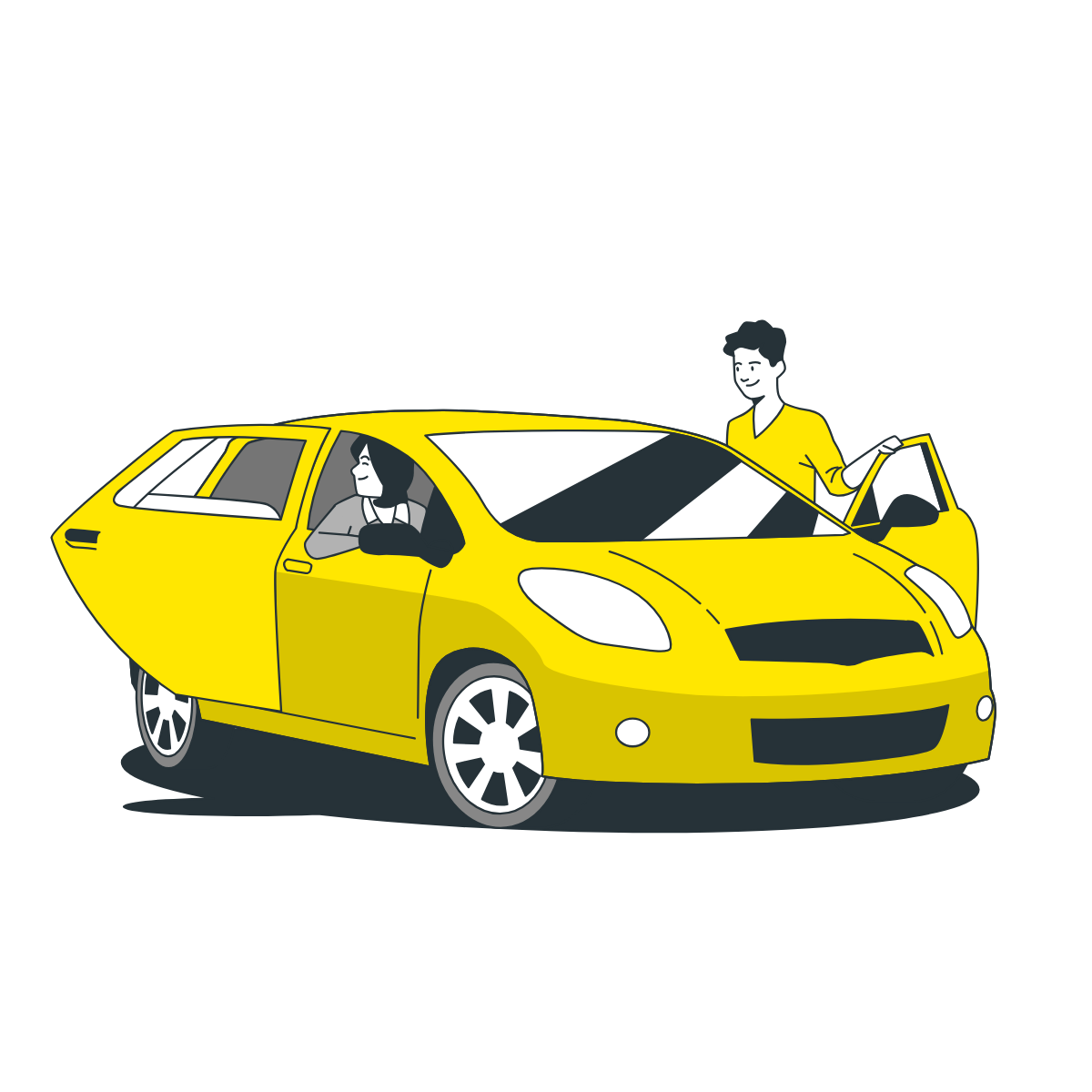 Step 8 driver Zayl: drop off the passenger at destination